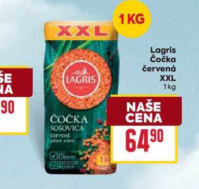 Lagris Čočka červená XXL 1kg