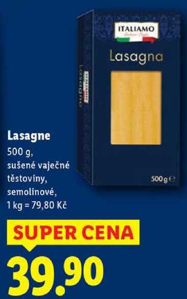 Lasagne, 500 g