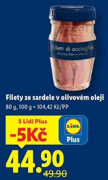 Filety ze sardele v olivovém oleji, 80 g