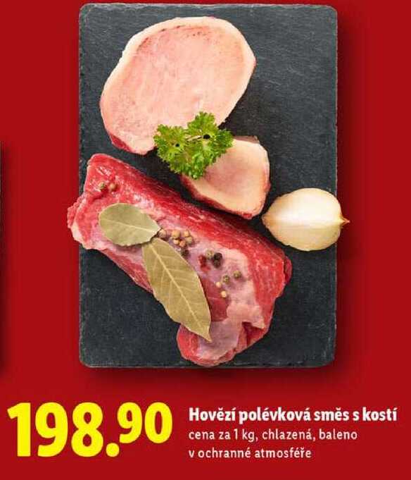 Hovězí polévková směs s kostí, cena za 1 kg