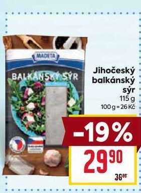 Jihočeský balkánský sýr 115 g 