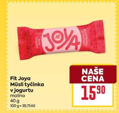 Fit Joya Müsli tyčinka v jogurtu malina 40 g 