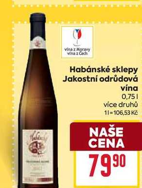 Habánské sklepy Jakostní odrůdová vína 0,75l
