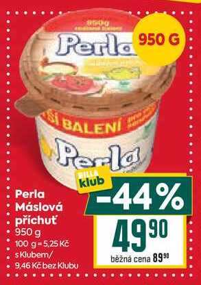 Perla Máslová příchuť 950 g 