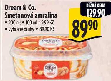 Dream & Co. Smetanová zmrzlina, 900 ml 