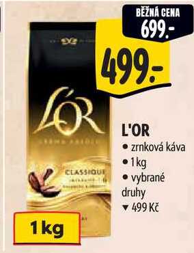 L'OR zrnková káva, 1 kg