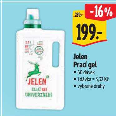 Jelen Prací gel, 60 dávek 