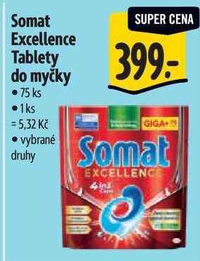 Somat Excellence Tablety do myčky, 75 ks 
