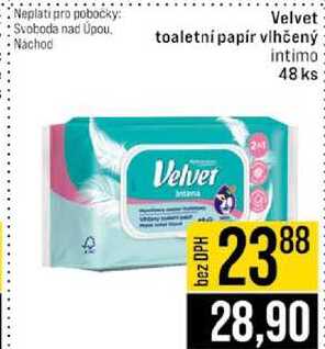 Velvet toaletní papír vlhčený 49 ks