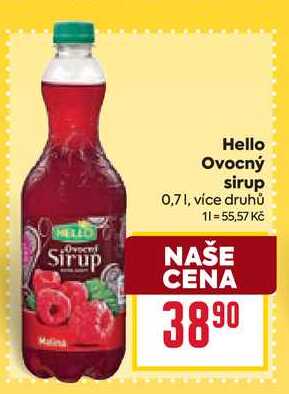 Hello Ovocný sirup 0,7l