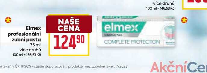 Elmex profesionální zubní pasta 75ml