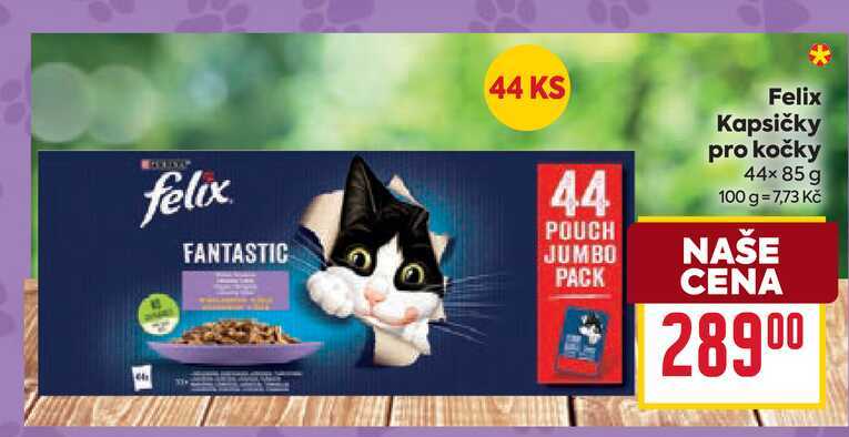 Felix Kapsičky pro kočky 44× 85 g 