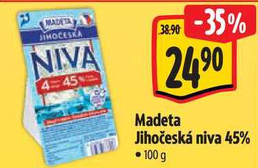 Madeta Jihočeská niva 45%, 100 g 