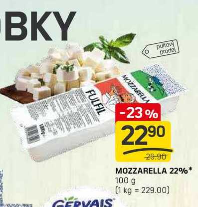 MOZZARELLA 22% 100 g 