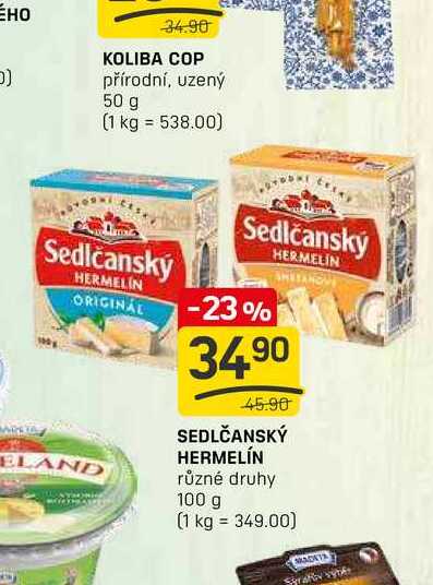SEDLČANSKÝ HERMELÍN různé druhy 100 g