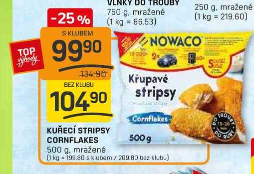 KUŘECÍ STRIPSY CORNFLAKES 500 g, mražené 