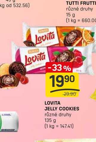 LOVITA JELLY COOKIES různé druhy 135 g