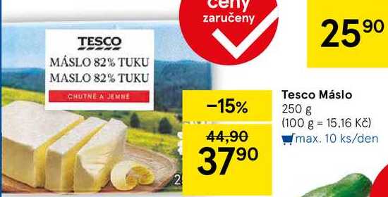 Tesco Máslo, 250 g 
