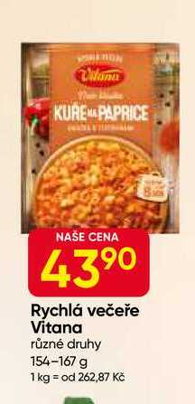 Vitana Rychlá večeře různé druhy 154-167 g