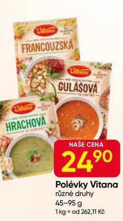 Vitana Polévka různé druhy 45-95 g 