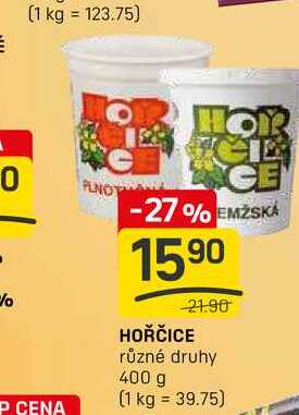 HOŘČICE různé druhy 400 g 