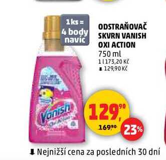 ODSTRAŇOVAČ SKVRN VANISH OXI ACTION, 750 ml 