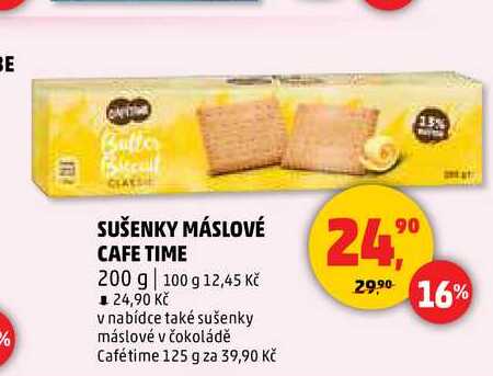 SUŠENKY MÁSLOVÉ CAFE TIME, 200 g
