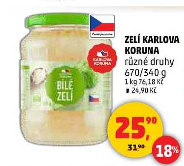 ZELÍ KARLOVA KORUNA, 670 g