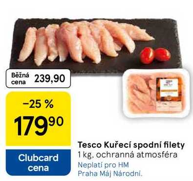 Tesco Kuřecí spodní filety, 1 kg 
