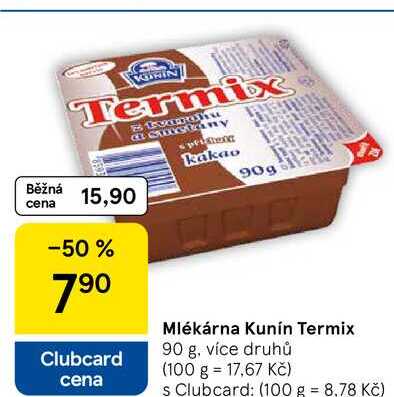 Mlékárna Kunín Termix, 90 g 