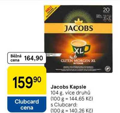 Jacobs Kapsle, 104 g, více druhů 