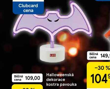 Led dekorace ve tvaru netopýra 