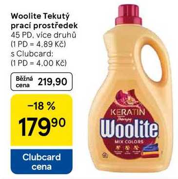 Woolite Tekutý prací prostředek, 45 PD