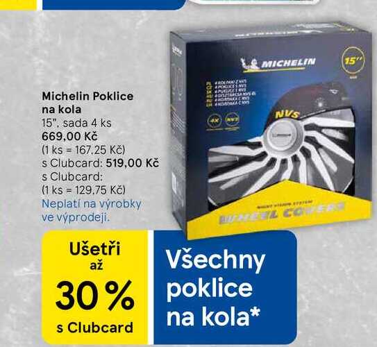 Michelin Poklice na kola 15", sada 4 ks 
