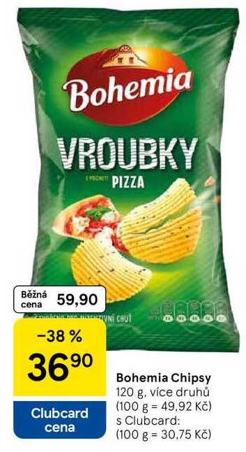Bohemia Chipsy, 120 g, více druhů  