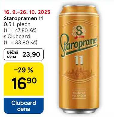 Staropramen 11, 0.5 l, plech 