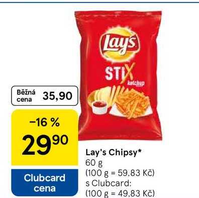 Lay's Chipsy, 60 g 