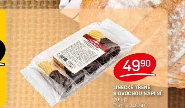 LINECKÉ TŘENÉ S OVOCNOU NÁPLNÍ 200 g