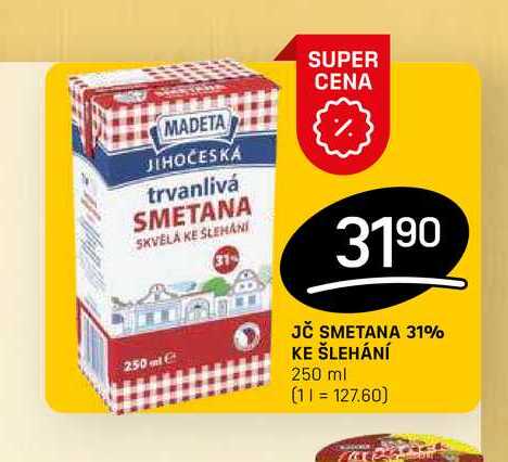 JČ SMETANA 31% KE ŠLEHÁNÍ 250 ml 