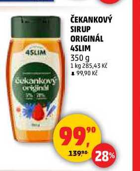 ČEKANKOVÝ SIRUP ORIGINÁL 4SLIM, 350 g