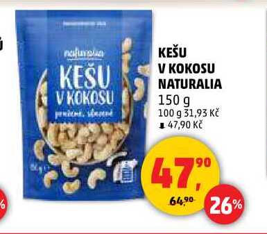 KEŠU V KOKOSU NATURALIA, 150 g