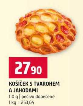 KOŠÍČEK S TVAROHEM A JAHODAMI 110 g