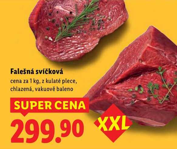 Falešná svíčková, cena za 1 kg