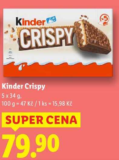 Kinder Crispy, 5x 34 g