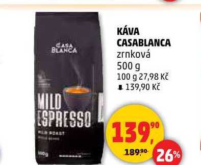 KÁVA CASABLANCA zrnková, 500 g 