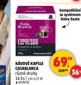 KÁVOVÉ KAPSLE CASABLANCA, 16 ks