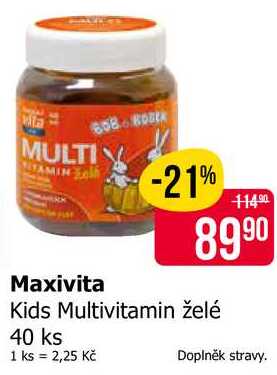 Maxivita Kids Multivitamin želé 40 ks 
