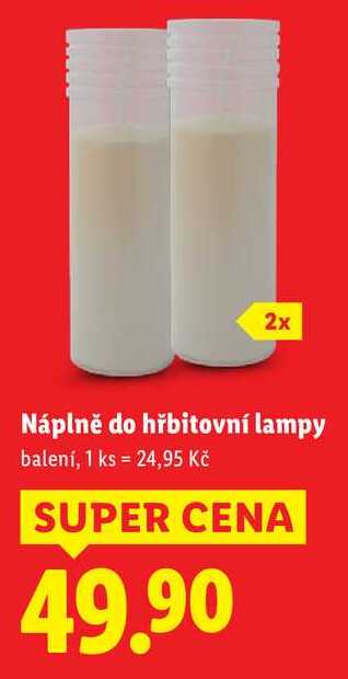 Náplně do hřbitovní lampy, 2 ks