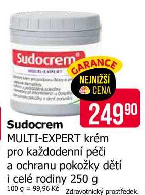 Sudocrem MULTI-EXPERT krém pro každodenní péči a ochranu pokožky dětí i celé rodiny 250 g