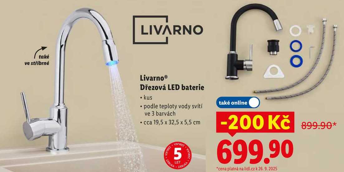 Livarno Dřezová LED baterie 